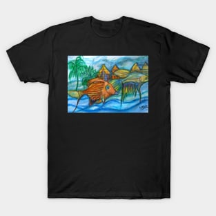 Flying Fish painting T-Shirt